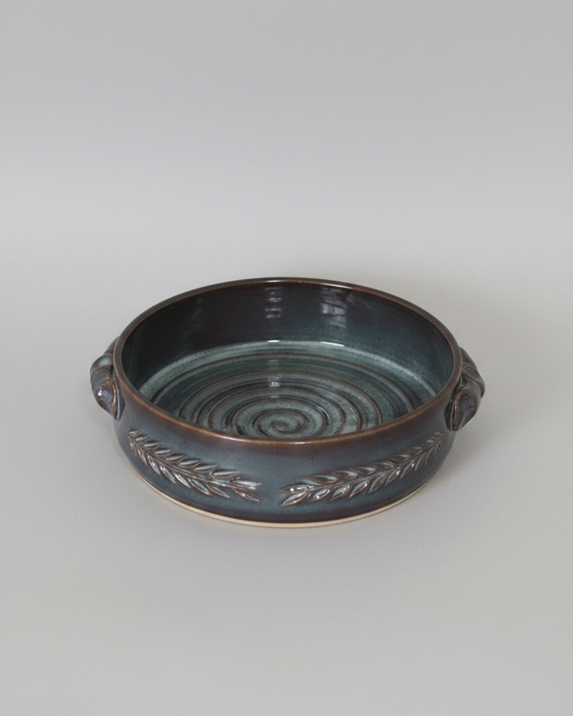 Wheat Design Signature Platter Midnight Blue
