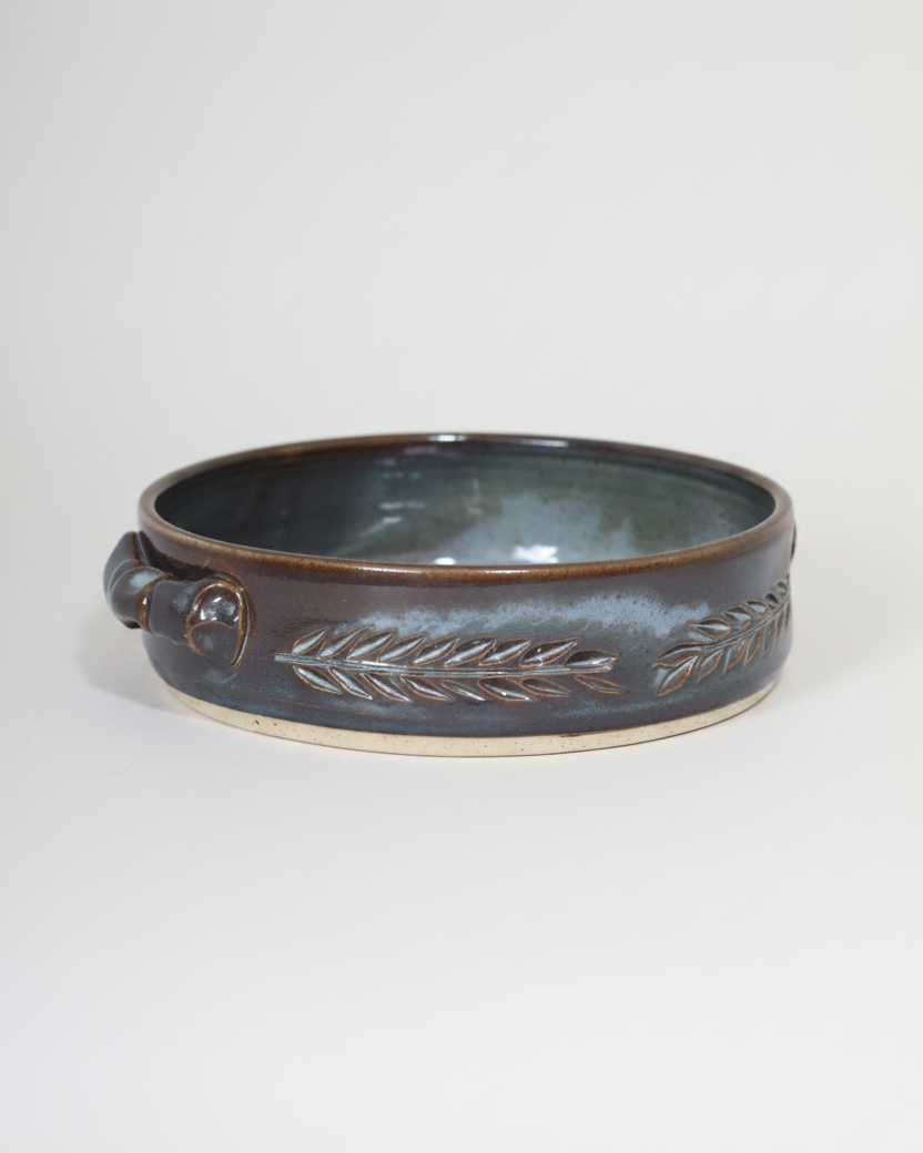 Wheat Design Signature Platter Midnight Blue
