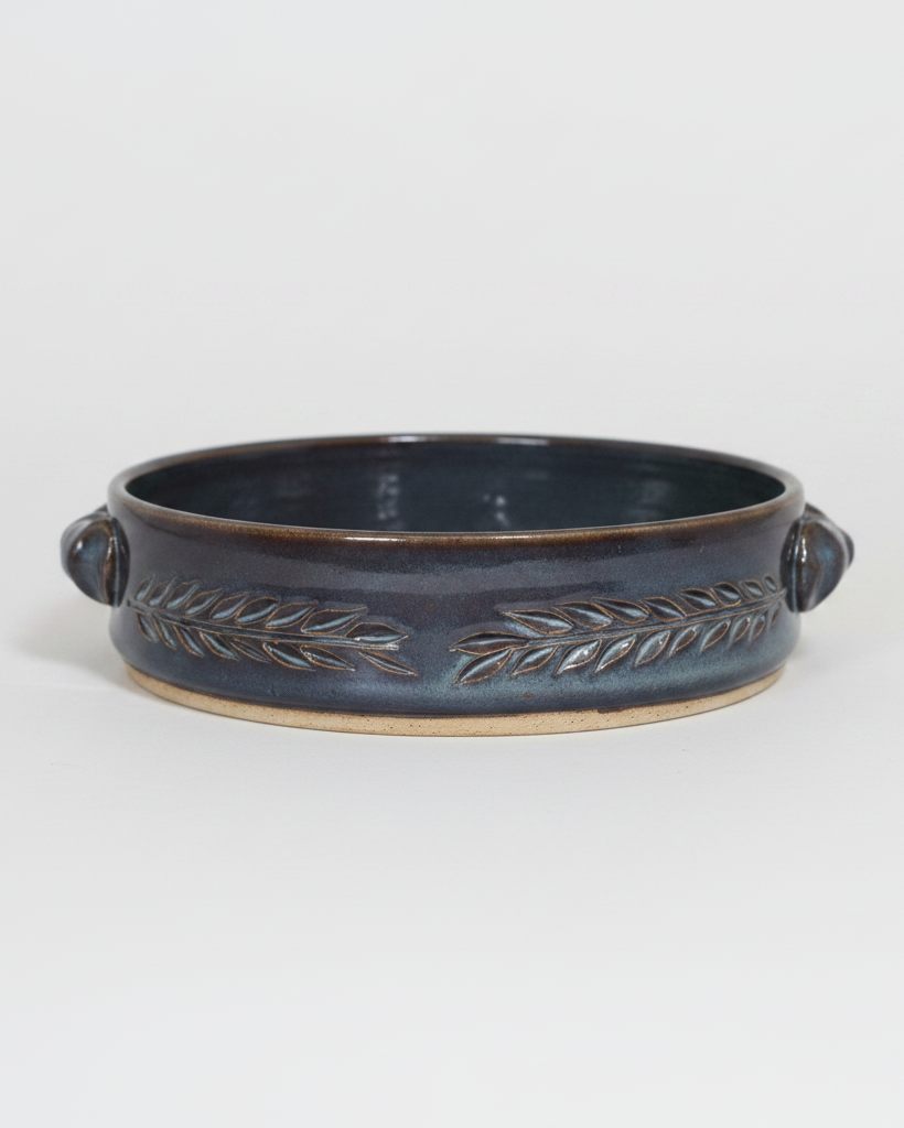 Wheat Design Signature Platter Midnight Blue