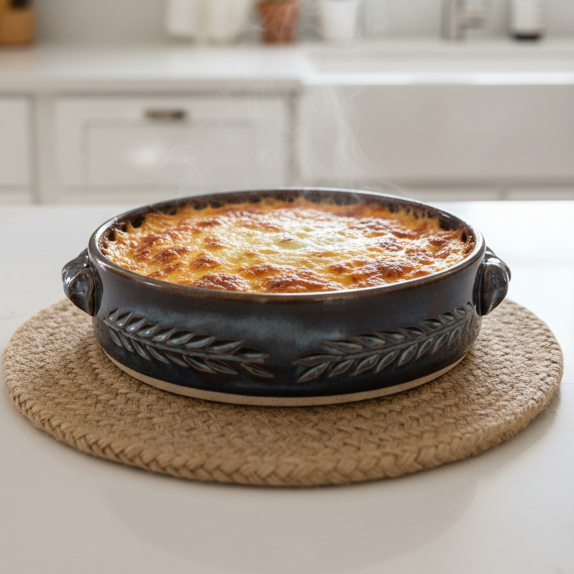 Wheat Design Signature Platter Midnight Blue