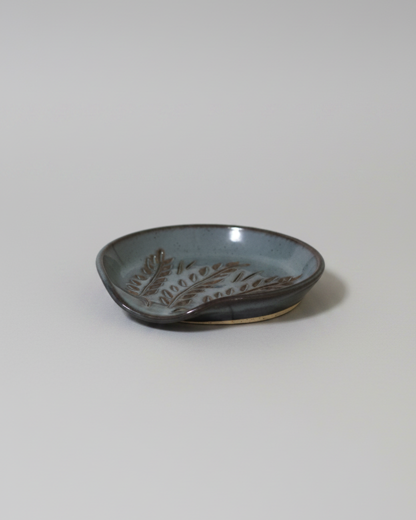 Wheat Design Spoon Rest Midnight Blue
