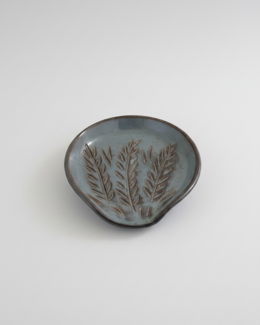 Wheat Design Spoon Rest Midnight Blue