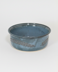 Wheat Design Straight Sided Server Crystal Blue