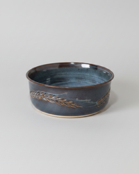 Wheat Design Straight Sided Server Midnight Blue