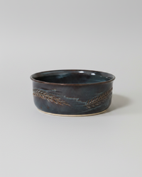 Wheat Design Straight Sided Server Midnight Blue