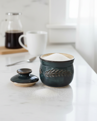 Wheat Design Sugar Bowl Midnight Blue
