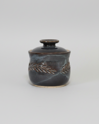 Wheat Design Sugar Bowl Midnight Blue