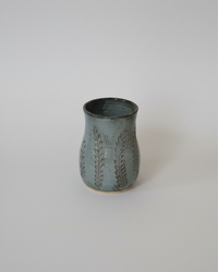 Wheat Design Vase Denim Blue
