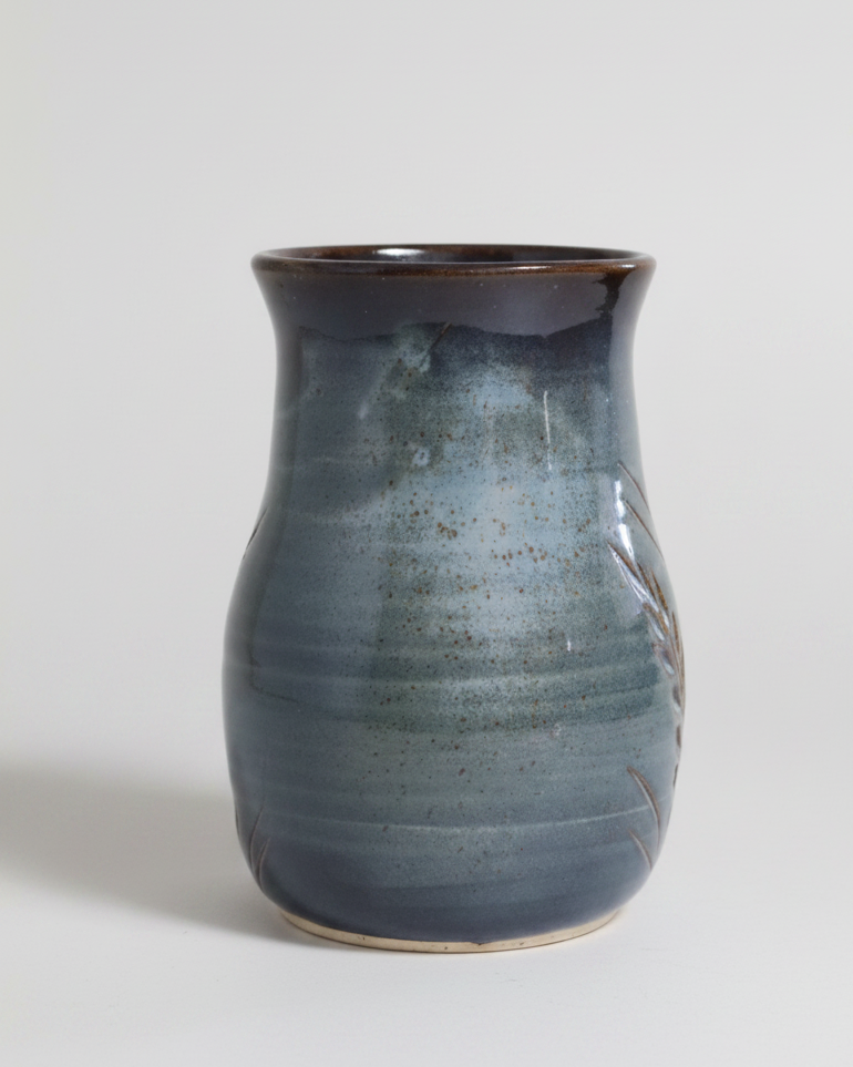 Wheat Design Vase Midnight Blue