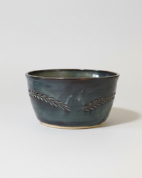 Wheat Design Bowl Midnight Blue 9"Dia