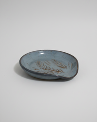 Wheat Design Spoon Rest Crystal Blue