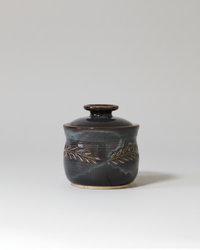 Wheat Design Sugar Bowl Midnight Blue
