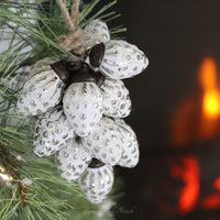 Vintage White Berry Cluster