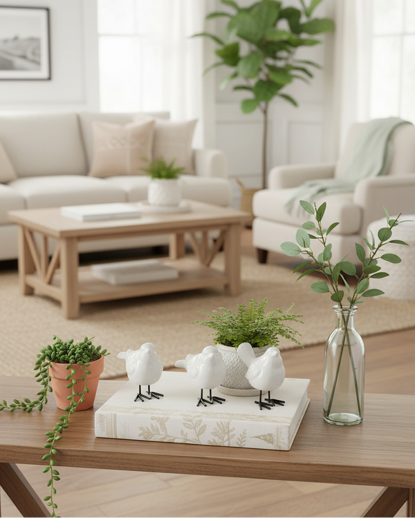 Porcelain Mini Bird White