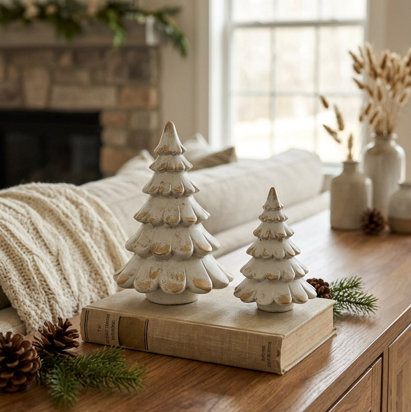 White Concrete Trees