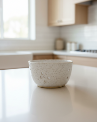 Wheat Design Berry Bowl Speckled White