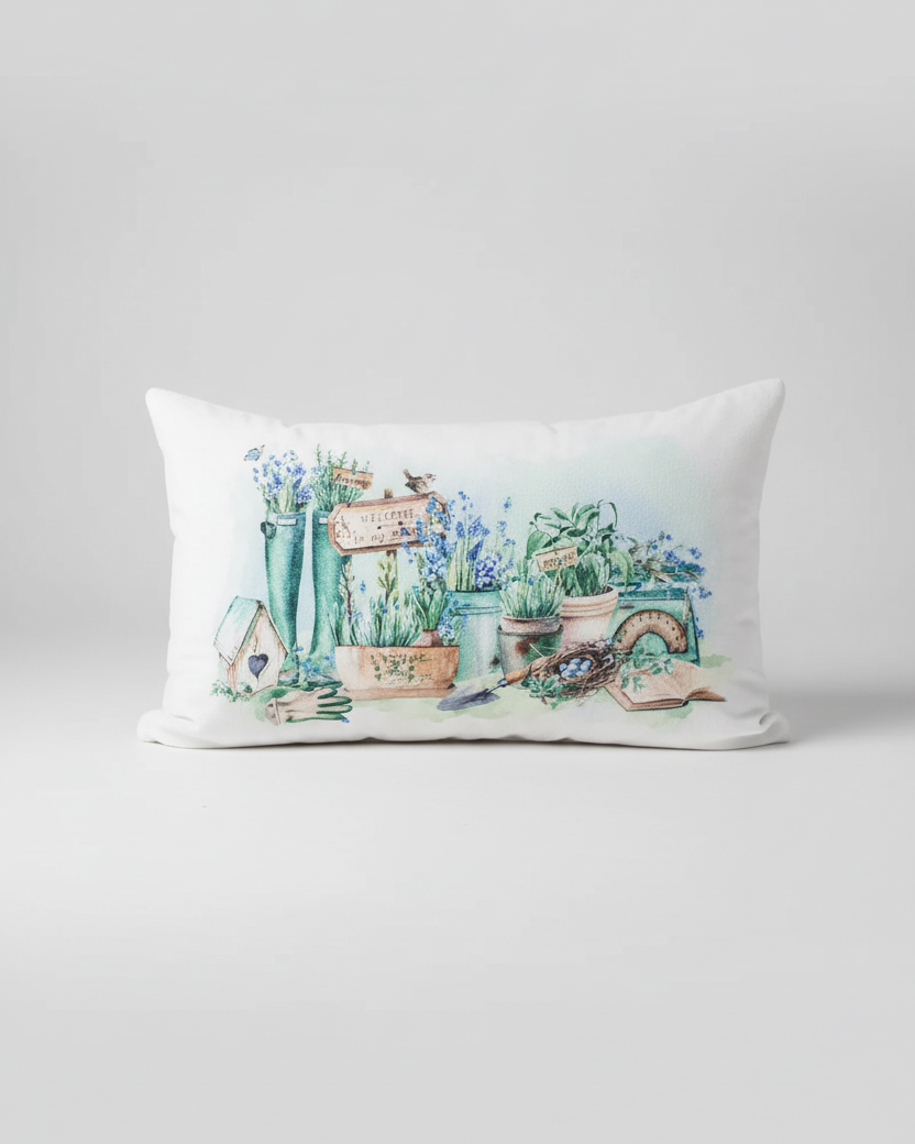Country Garden Lumbar Pillow
