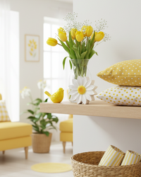 White Resin Daisy Block