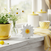 White Resin Daisy Block