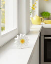 White Resin Daisy Block