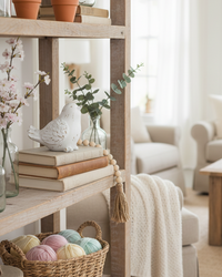 White Distressed Resin Bird