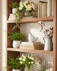 White Distressed Resin Bird