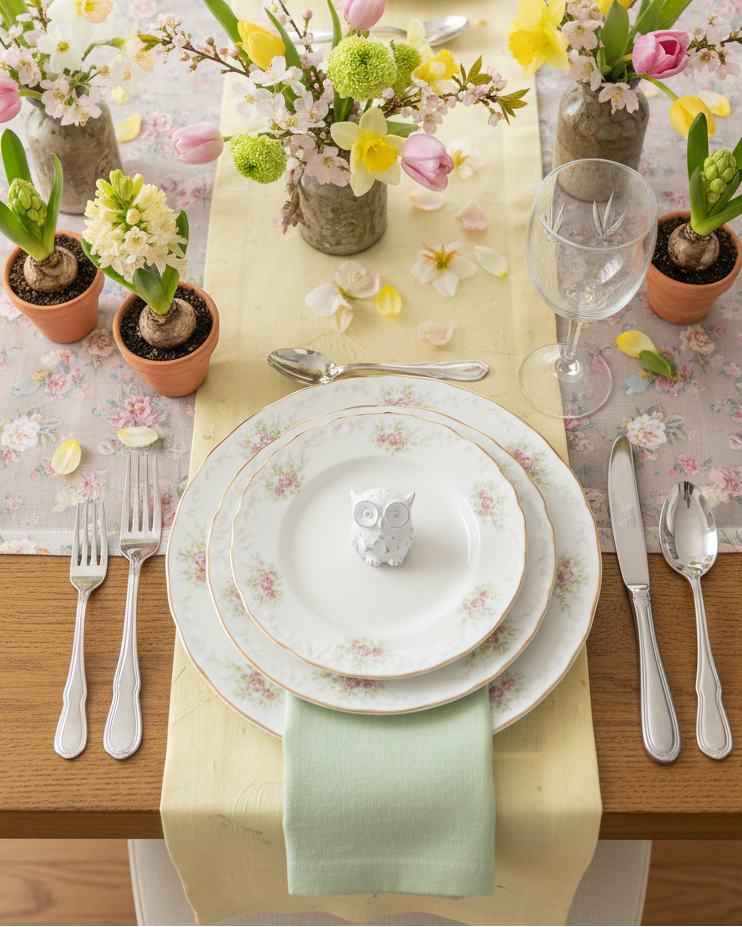 Mini Whitewashed Distressed Resin Owl