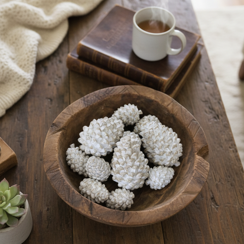 Whitewashed Pinecone