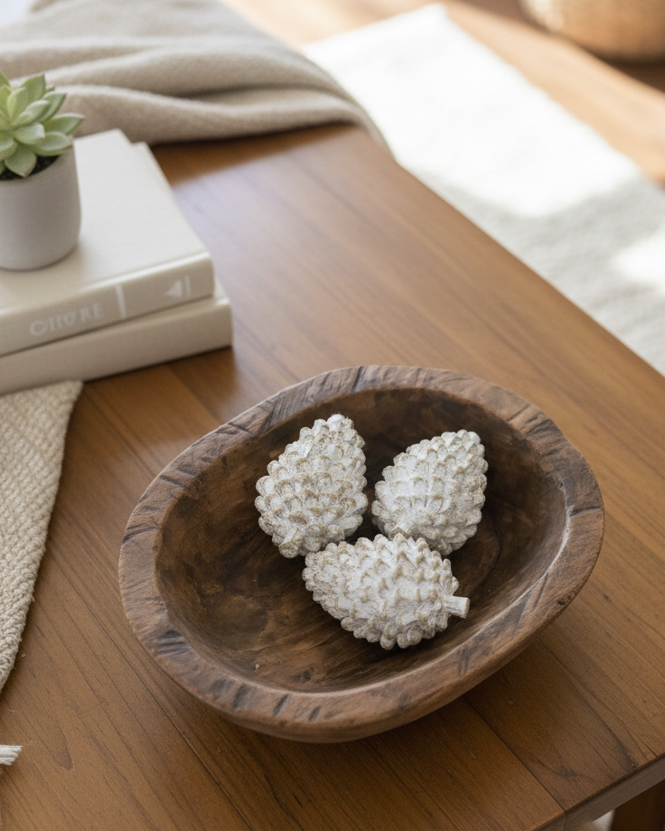 Whitewashed Pinecone