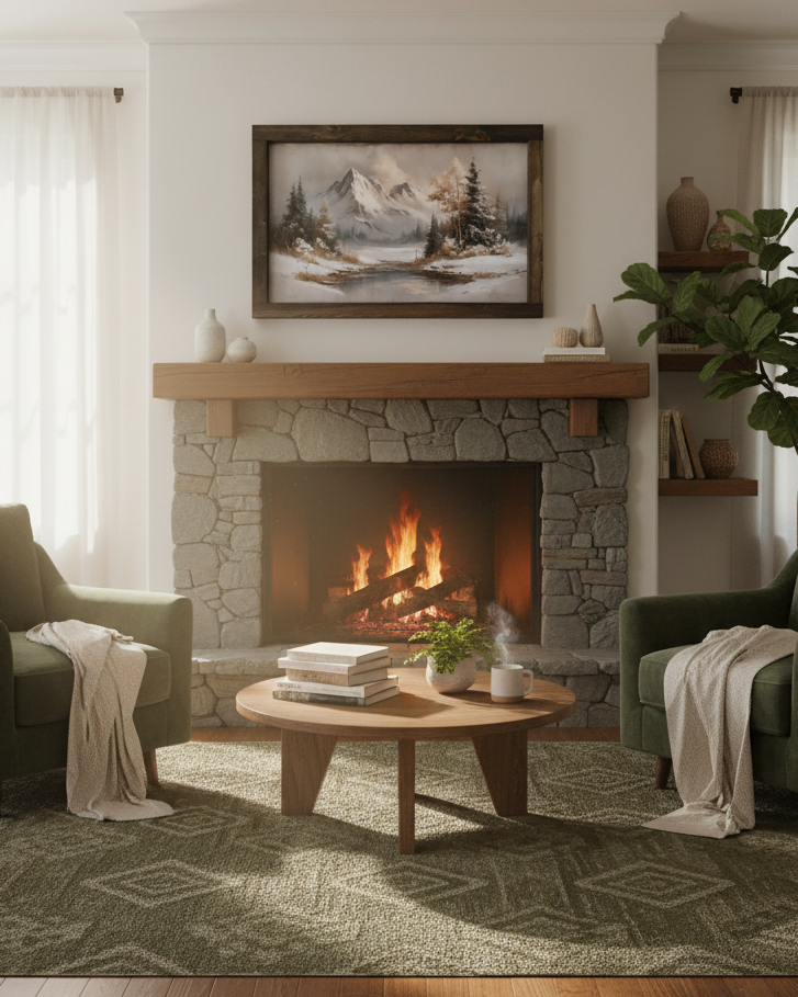 Winter's Fold Canvas Print