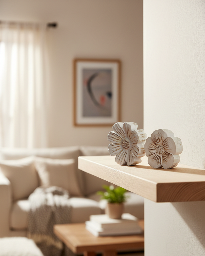 Wood Look Resin Flower