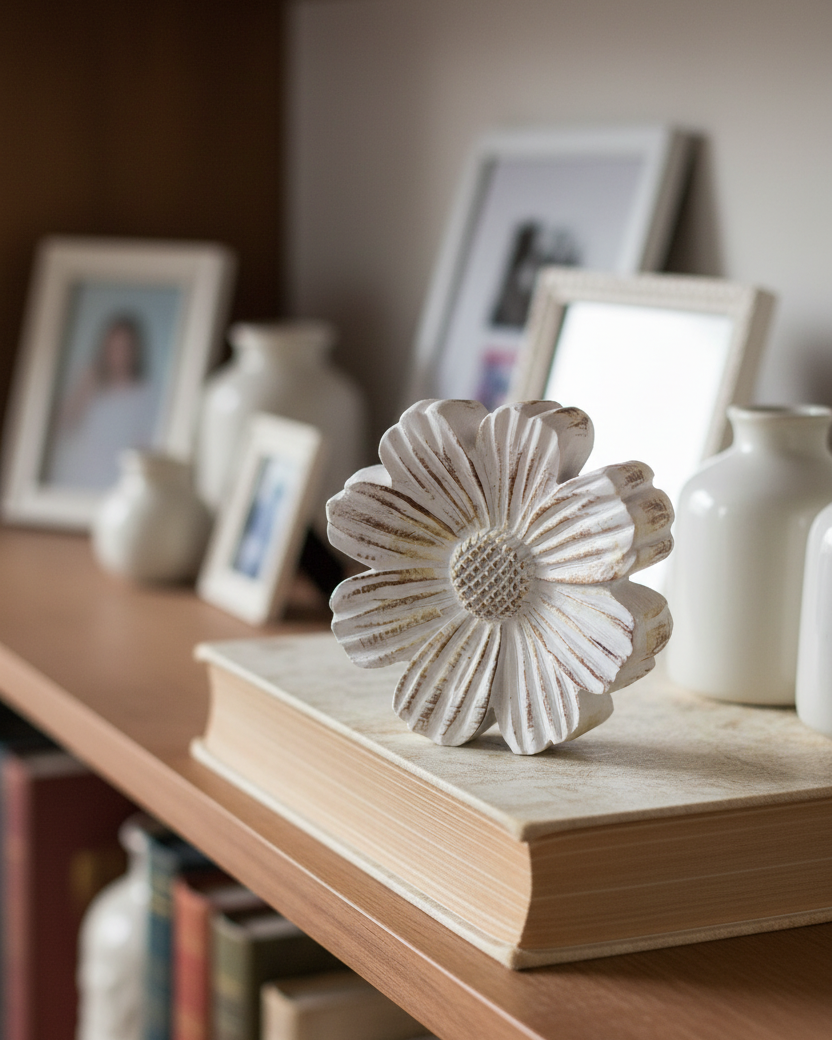 Wood Look Resin Flower