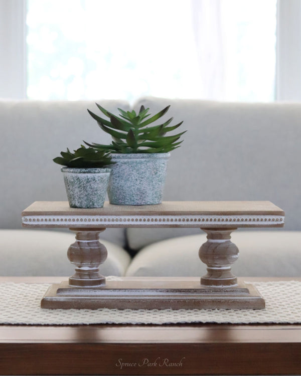 Wood Pedestal on Base