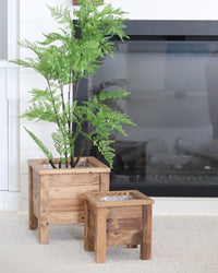 Natural Wood Planter Box