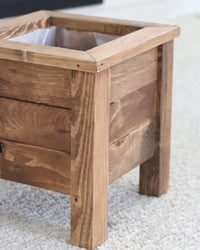 Natural Wood Planter Box