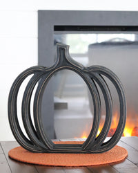 Black Wood Pumpkin Cutout