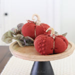 Burnt Orange Wool Pumpkin