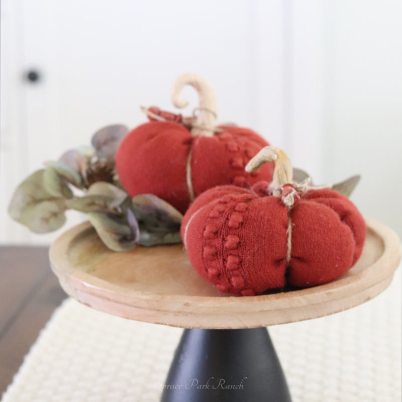 Burnt Orange Wool Pumpkin