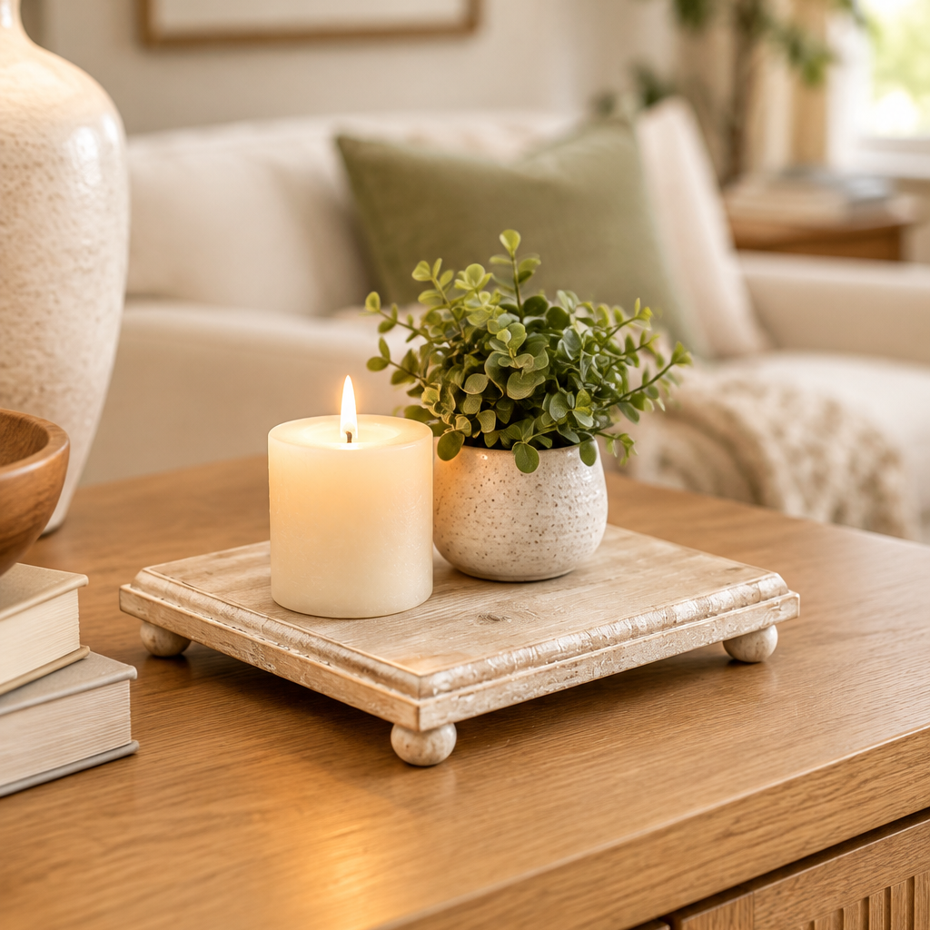 Natural Wood Square Riser