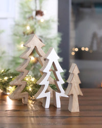 Mango Wood Enamel Layered Tree Cutout