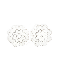 Distressed Wood Flower Block