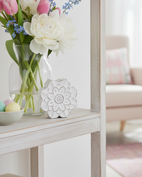 Distressed Wood Flower Block