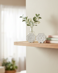 Distressed Wood Flower Block