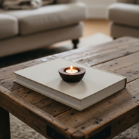 Dark Wood Votive Holder