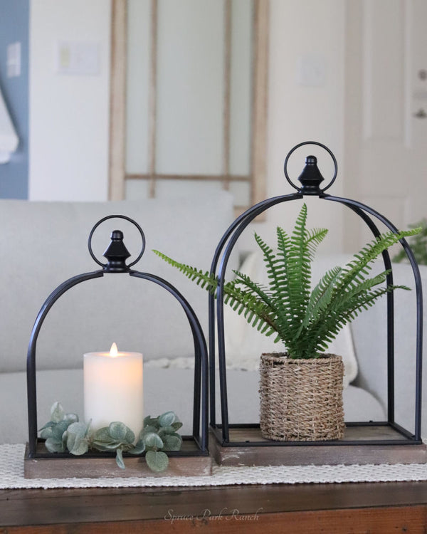 Metal and Wood Open Lantern With Final