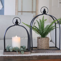 Metal and Wood Open Lantern With Final