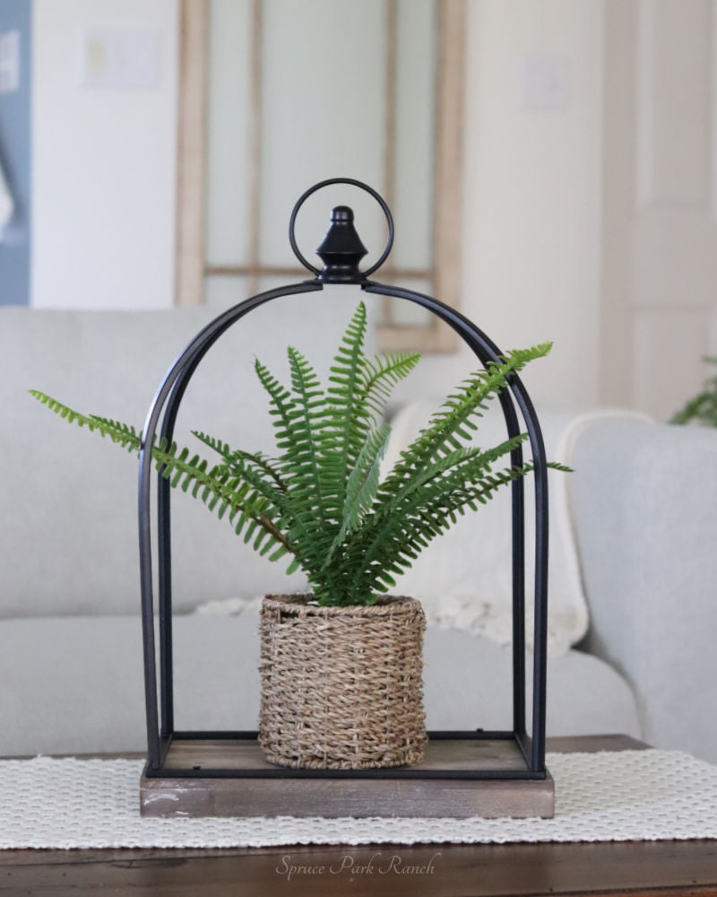 Metal and Wood Open Lantern With Final