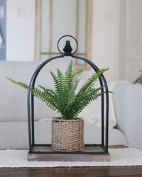 Metal and Wood Open Lantern With Final