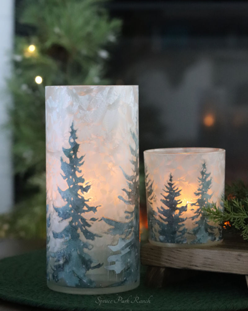 Woodland Pines Forest Candle Holder