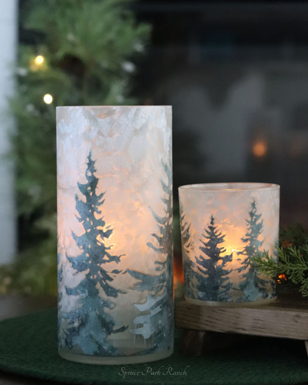Woodland Pines Forest Candle Holder